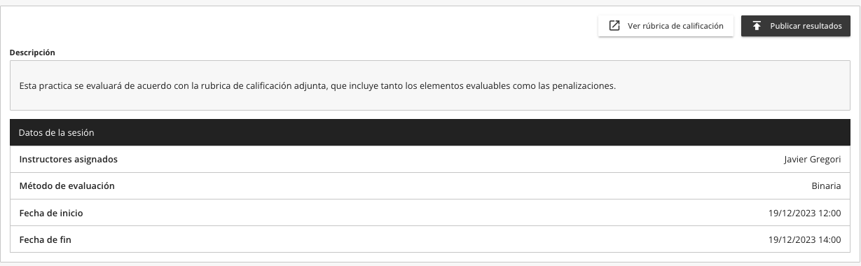 Proceso de calificaciones