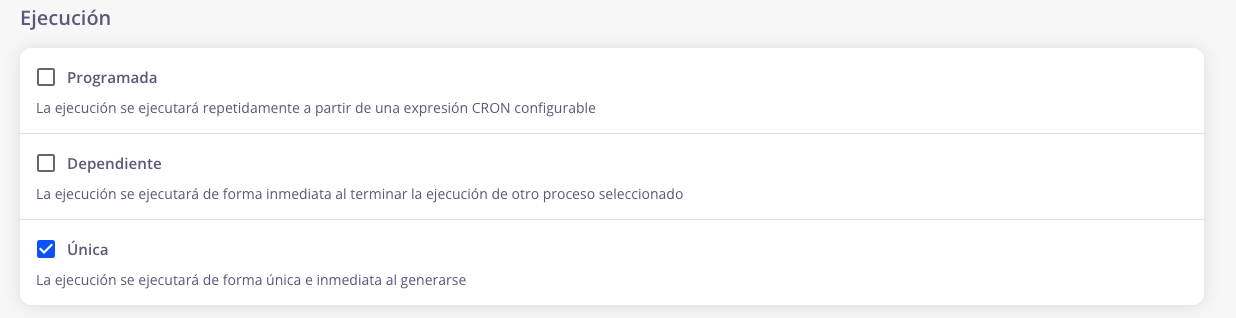 Ejecución del proceso