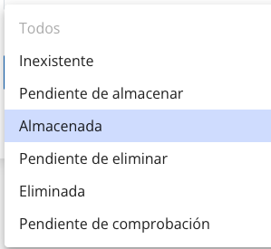 estado en repositorio