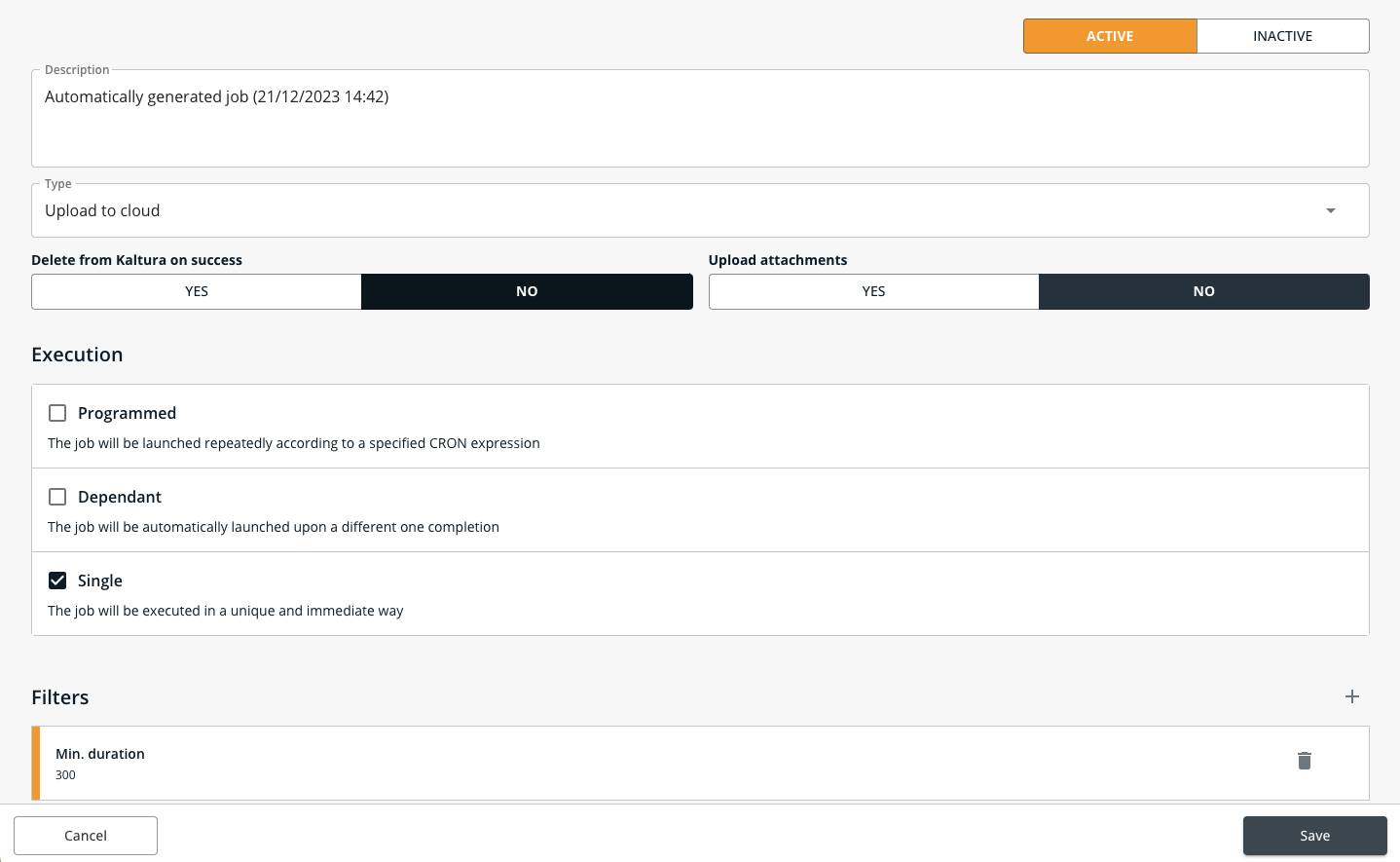 Process Configuration in Kaltura2