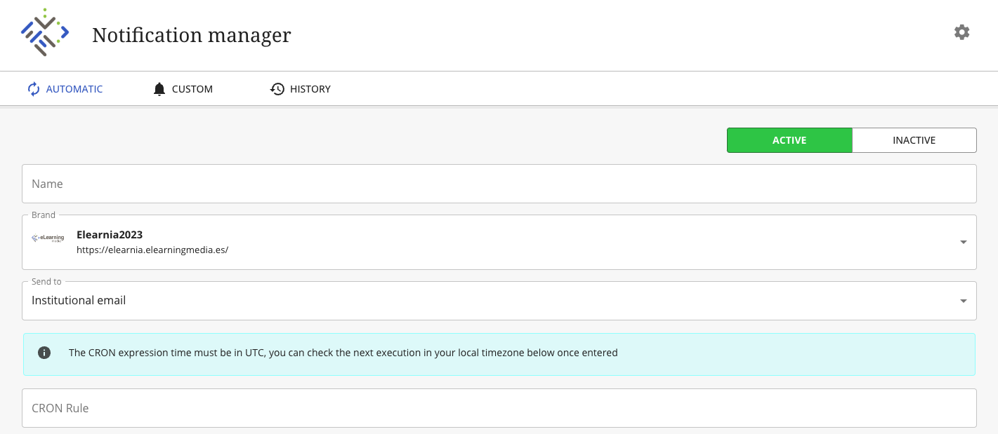 Automatic Notification Configuration