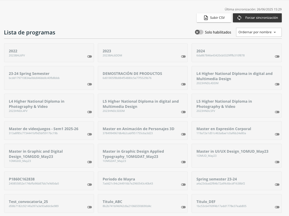 Course List