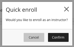Enrollment confirmation